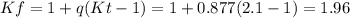 Kf=1+q(Kt-1)=1+0.877(2.1-1)=1.96