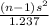 \frac{ (n-1)s^{2}}{1.237 }