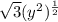 \sqrt{3}(y^2)^{\frac{1}{2}