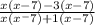 \frac{x(x - 7)-3(x -7)}{ x(x^-7)+1(x -7)}