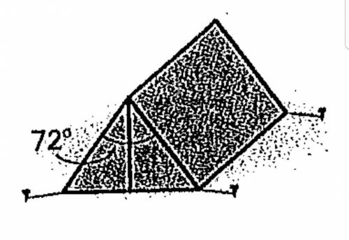 In the pup tent shown at the right, the two sides meet at the top to form a 72 angle. If the tent po
