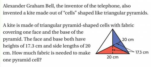 Alexander Graham Bell, the inventor of the telephone, also invented a kite made out of cells' shape