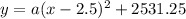y=a(x-2.5)^{2} +2531.25\\