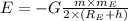 E =  - G\frac{m\times m_E}{2\times (R_E + h)}