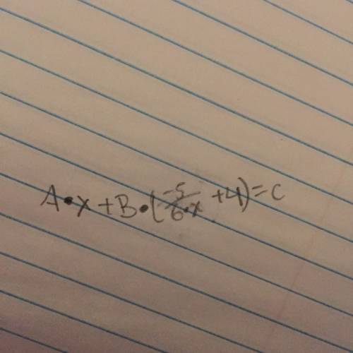 Write the equation in standard form. (ax+by=c) y= -5/6x + 4