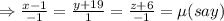 \Rightarrow\frac{x-1}{-1}=\frac{y+19}{1}=\frac{z+6}{-1}=\mu(say)