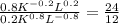 \frac{0.8K^{-0.2}L^{0.2}}{0.2K^{0.8}L^{-0.8}}  = \frac{24}{12}