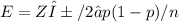 E=Zα/2√p(1-p)/n