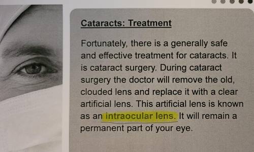 Which of the following descriptions of intraocular lens is true