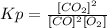 Kp = \frac{[CO_{2} ]^{2} }{[CO]^{2} [O_{2} ]  }