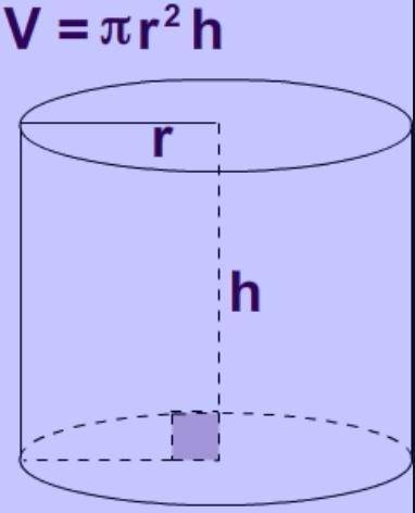 How do you Calculate the volume of each cylinder