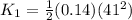 K_1 = \frac{1}{2}(0.14)(41^2)