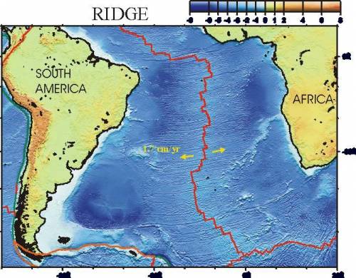 Imagine that you could dive deep into the Atlantic Ocean where the South American Plate and African