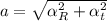 a = \sqrt{\alpha_R^2 + \alpha_t^2  }