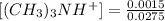 [(CH_3)_3NH^+]=\frac{0.0015}{0.0275}