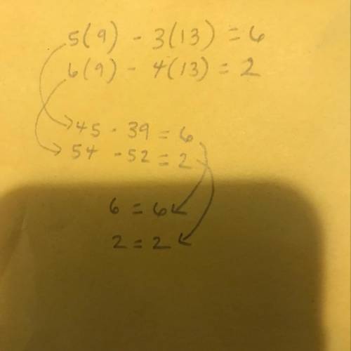 Solve the system of equations algebraically. 5x - 3y = 6 6x - 4y = 2 a. many solutions b. (8, 14) c.