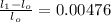 \frac{l_{1} - l_{o}  }{l_{o}  } = 0.00476