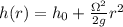 h(r) = h_0 + \frac{ \Omega^2}{2g} r^2