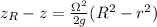 z_R-z =\frac{ \Omega^2}{2g} (R^2 -r^2)