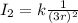 I_2 = k\frac{1}{(3r)^2}
