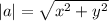 |a| = \sqrt{x^2+y^2}