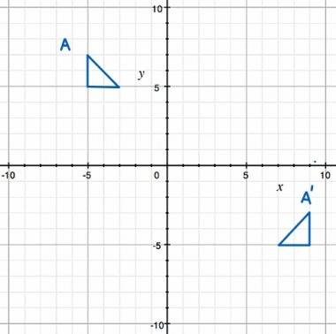 Identify the transformations that map rectangle a to triangle a