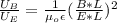 \frac{U_B}{U_E} = \frac{1}{\mu_o \epsilon} (\frac{B*L}{E*L})^2