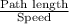 \frac{\text {Path length} }{\text {Speed}}