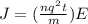 J = (\frac{nq^{2} t}{m} )E