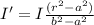I'=I\frac{(r^2-a^2)}{b^2-a^2}