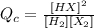 Q_c = \frac{[HX]^2}{[H_2][X_2]}