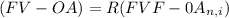 (FV-OA) = R (FVF-0A_{n,i} )