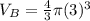 V_B=\frac{4}{3}\pi (3)^3