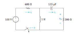 To be able to write an ss-domain equation for a circuit, use partial fraction decomposition to separ
