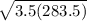 \sqrt{3.5(283.5)}