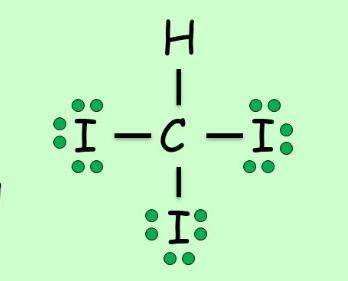 How many lone pairs of electrons are on the central carbon atom in a Lewis Structure of CHI3? a) 2 b