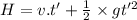 H=v.t'+\frac{1}{2}\times gt'^2