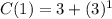 C(1) = 3 + (3)^1