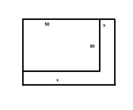 A rectangular rink having dimensions 30 m by 50 m is to be expanded by adding rectangular strips of