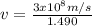 v = \frac{3x10^{8}m/s}{1.490}