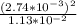 \frac{(2.74*10^{-3})^2}{1.13*10^{-2}}