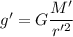 g'=G\dfrac{M'}{r'^2}