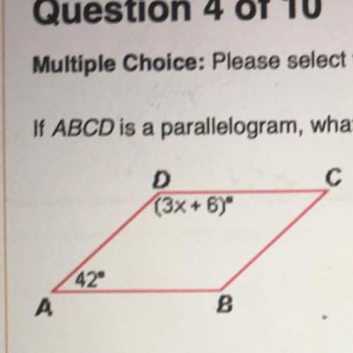 If abcd is a parallelogram, what is the value of x?