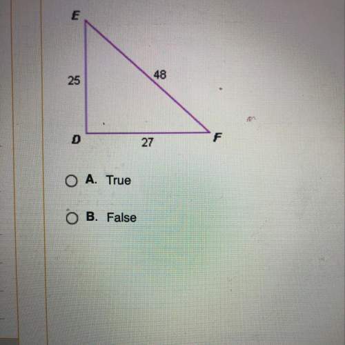 True or false? def is a right triangle.
