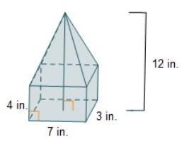 what is the volume of the composite figure? a. 140 cubic inchesb. 147