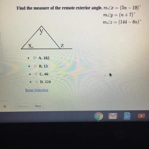 Find the measure of the remote exterior angle.