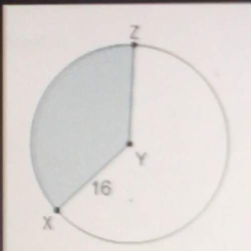 The measure of central angle xyz is 3pi/4 radians. what is the area of the shaded sector?  32