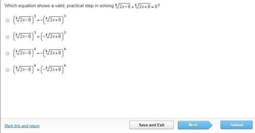 Which equation shows a valid, practical step in solving