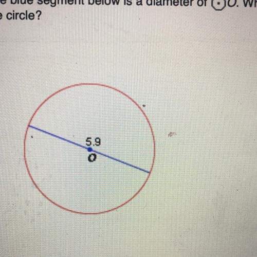 The blue segment below is a diameter of o. what is the the length of the radius of the circle?