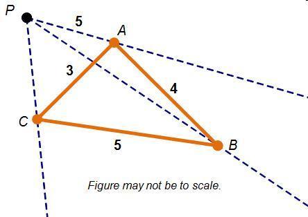 Triangle abc is to be dilated through point p with a scale factor of 3. how many units away from poi